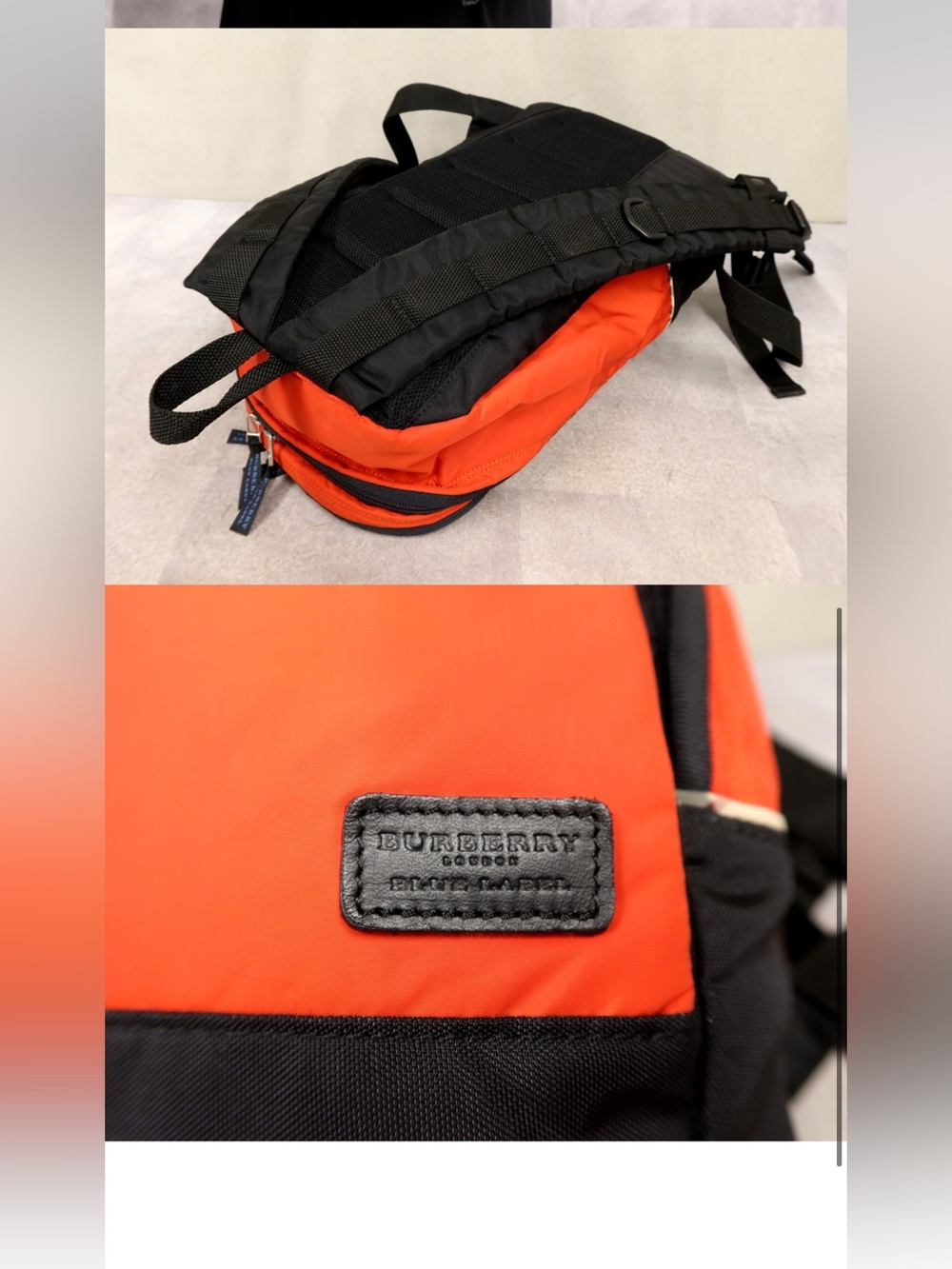Burberry blue label Orange Backpack - - Picture 4 of 10